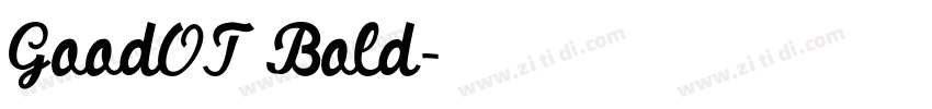 GoodOT Bold字体转换
